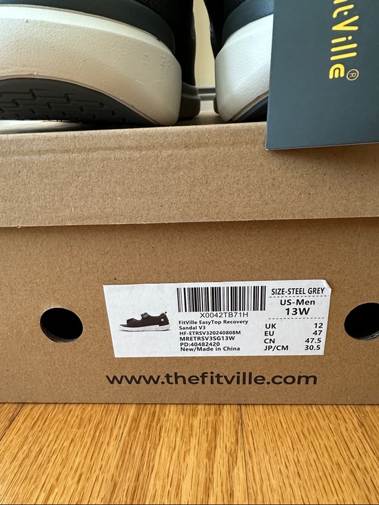 Fitville Men’s Gray Adjustable Sandals main image 4